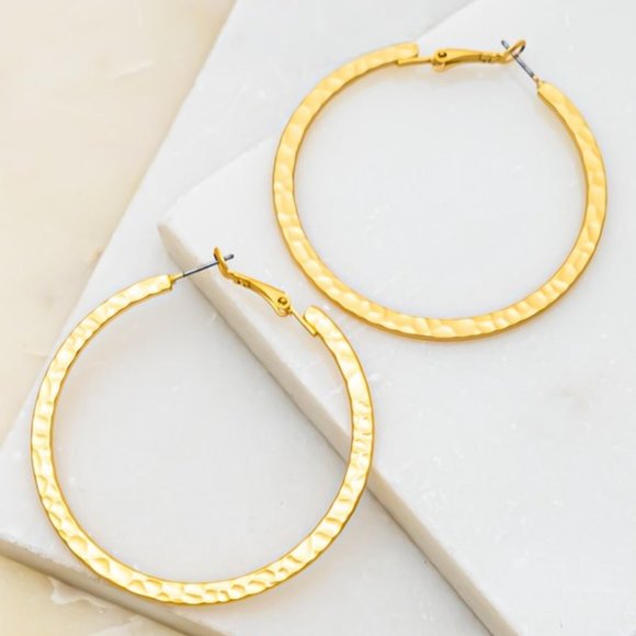 Jewelry - Survivor Hoop Earrings-Gold